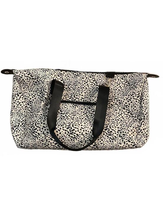 Anthropologie Handbags - Anthropology Mali + Lili Travel Purse Bag Weekender Leopard